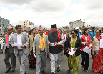 उद्‌घाटनअघि पूर्वाधार विकास समितिद्वारा ग्वार्को फ्लाइओभरको अनुगमन (तस्बिरहरू)
