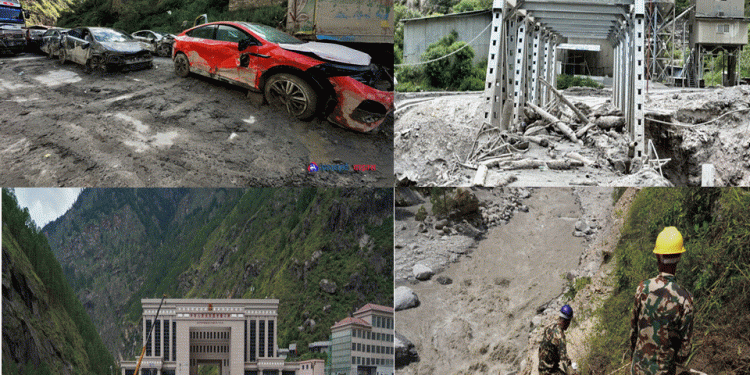 बाढीपछि रसुवा–चीन नाका: आफ्नोतर्फ चीनले थाल्यो पुनःनिर्माण, नेपालको छैन सुरसार