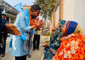 वीरगञ्जमा रास्वपा उम्मेदवार कानुको घरदैलो, ‘सय दिनमै परिवर्तनको अनुभूति दिलाउने’ प्रतिबद्धता