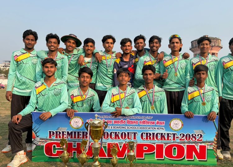 नेशनल प्याब्सन प्रिमियर नकआउट टी–२० को भव्यताका साथ समापन विद्या सदन च्याम्पियन