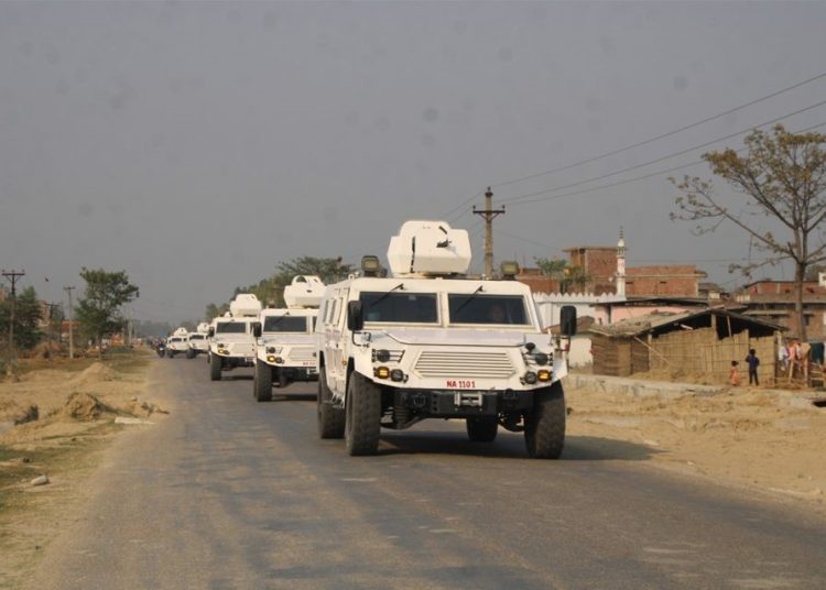 रौतहटमा निर्वाचन लक्षित सेना गस्ती तीव्र, सुरक्षा सतर्कता उच्च