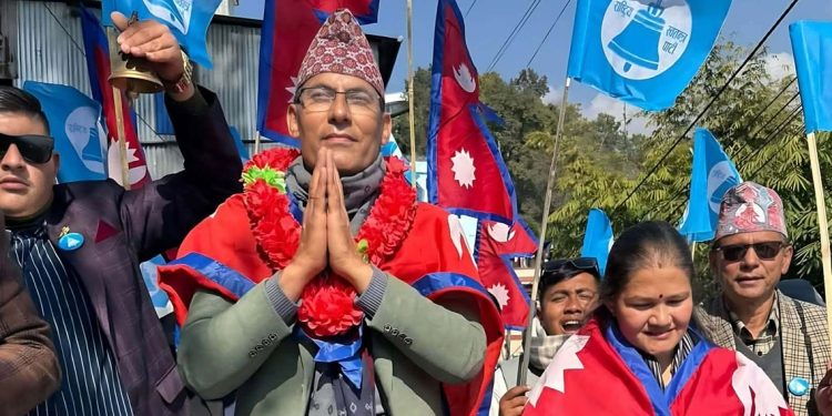 ओखलढुंगामा रास्वपाका विश्वराज पोखरेल ५ मतले विजयी