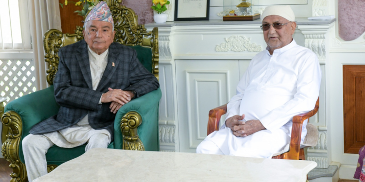 ओलीलाई समवेदना दिन राष्ट्रपति पौडेल गुन्डु पुगे