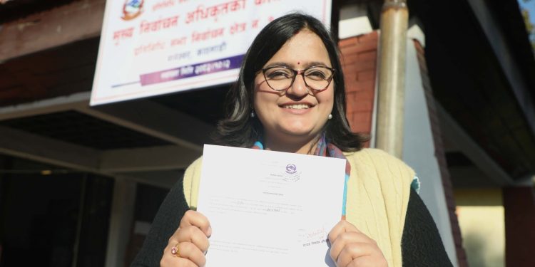 रास्वपाको जितको खाता खुल्यो, रञ्जु न्यौपाने १५ हजार ४५५ मतसहित विजयी